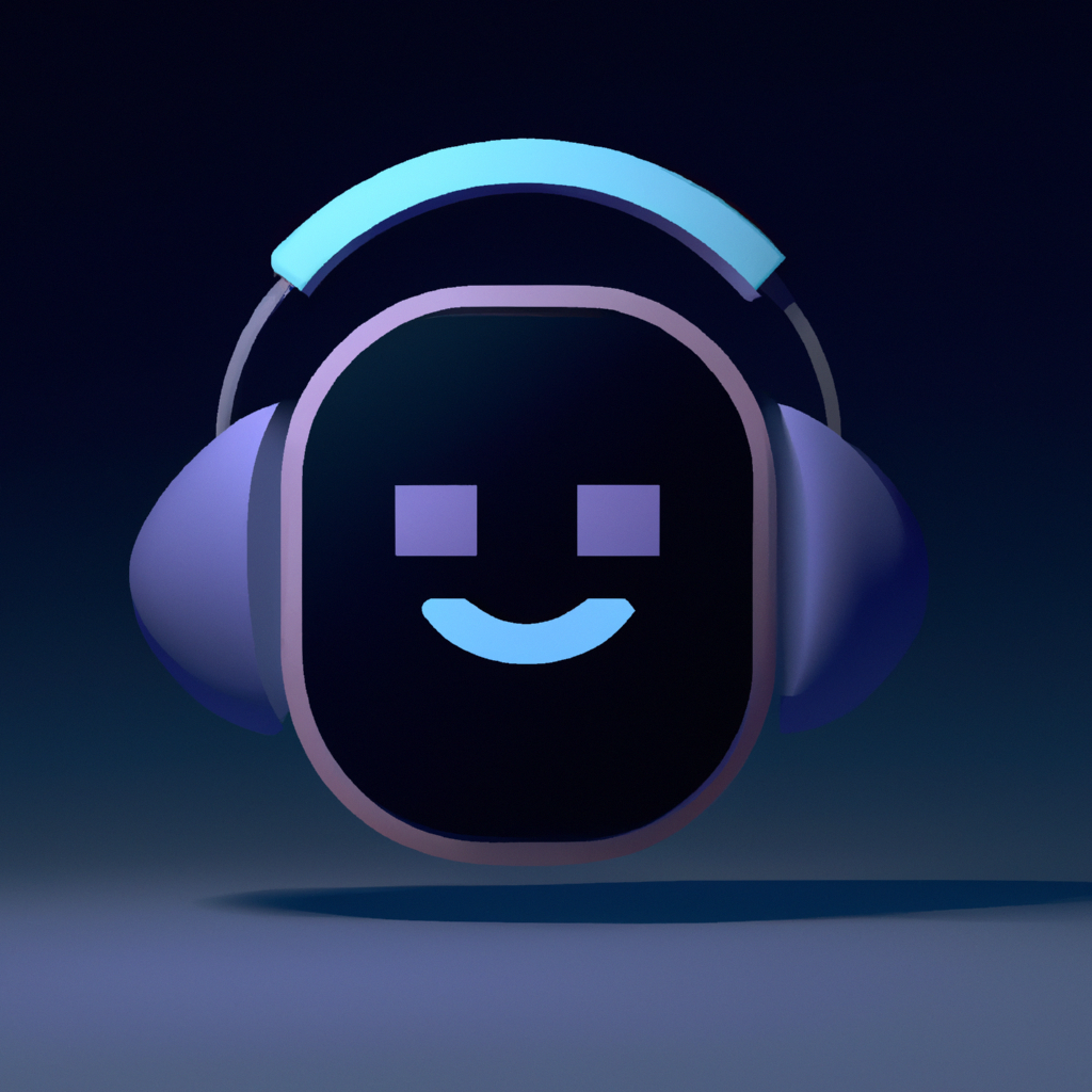 Icono de soporte sonriente con auriculares